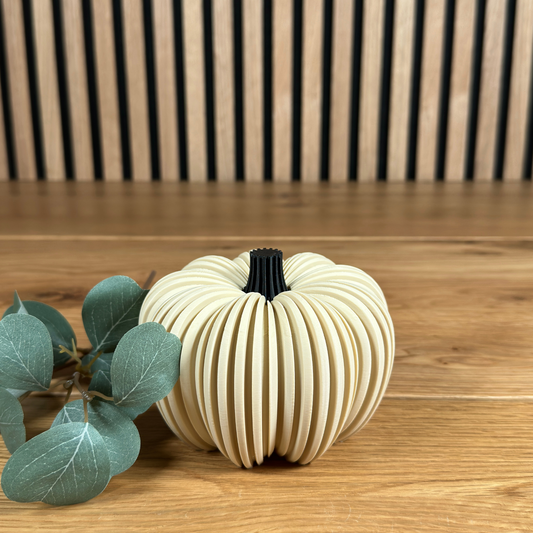 3D Moderne Kürbis-Dekoration – Beleuchtbar mit LED-Licht für Herbst und Halloween - Alinova