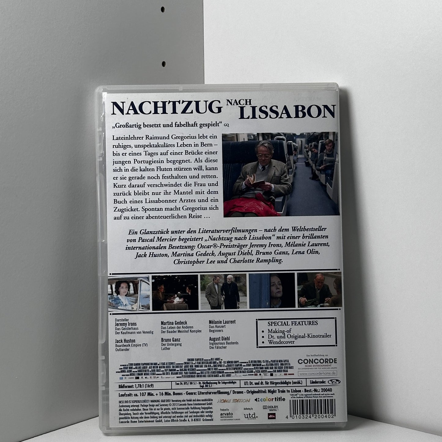 Nachtzug nach Lissabon DVD Jeremy Irons Mélanie Laurent Film Bille August