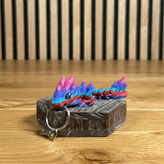 3D Beweglicher Stein - Drache Schlüsselanhänger – Kraft und Eleganz - Alinova