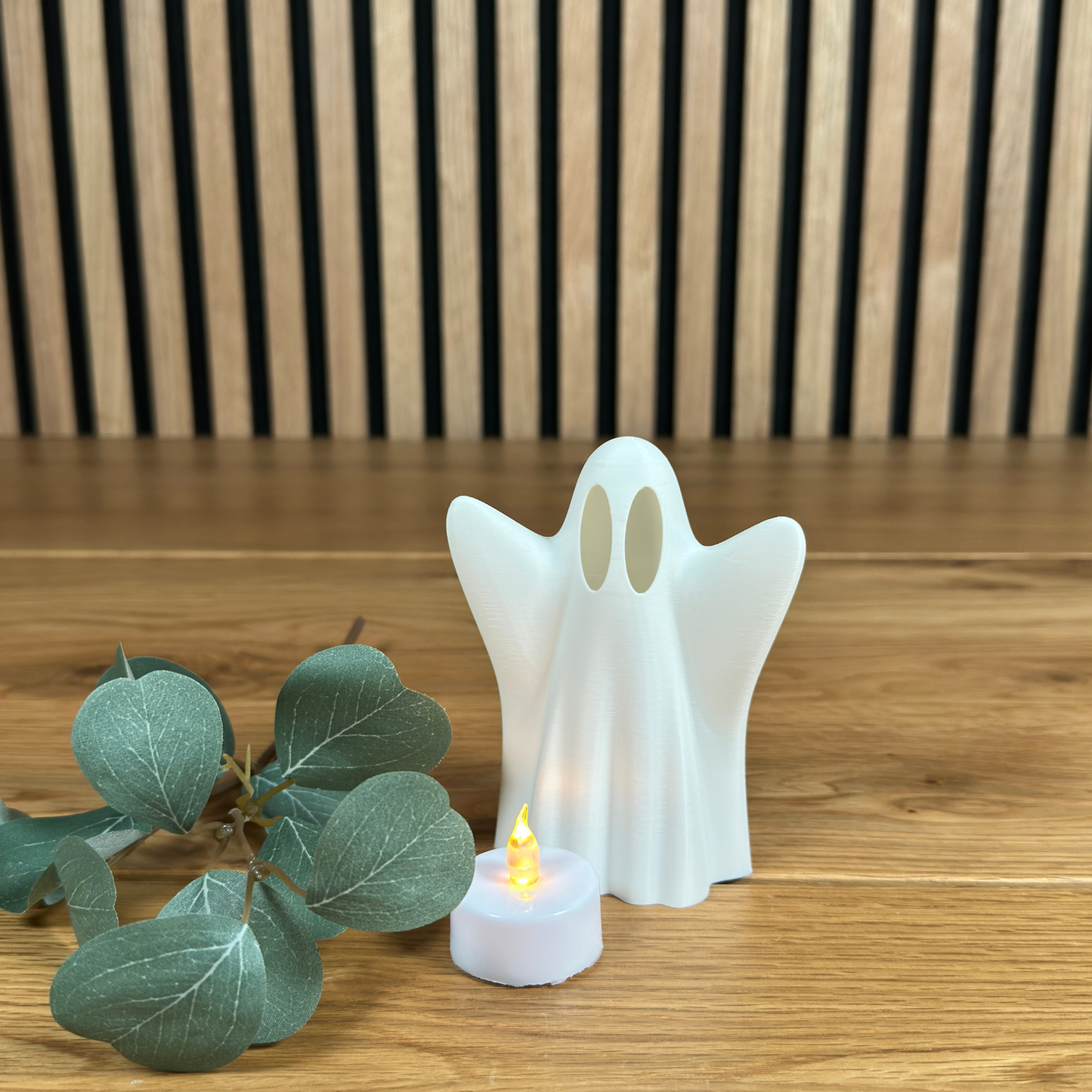 3D Druck Halloween Geist Spooky Ghost Dekoration – Für LED-Teelichter geeignet - Alinova