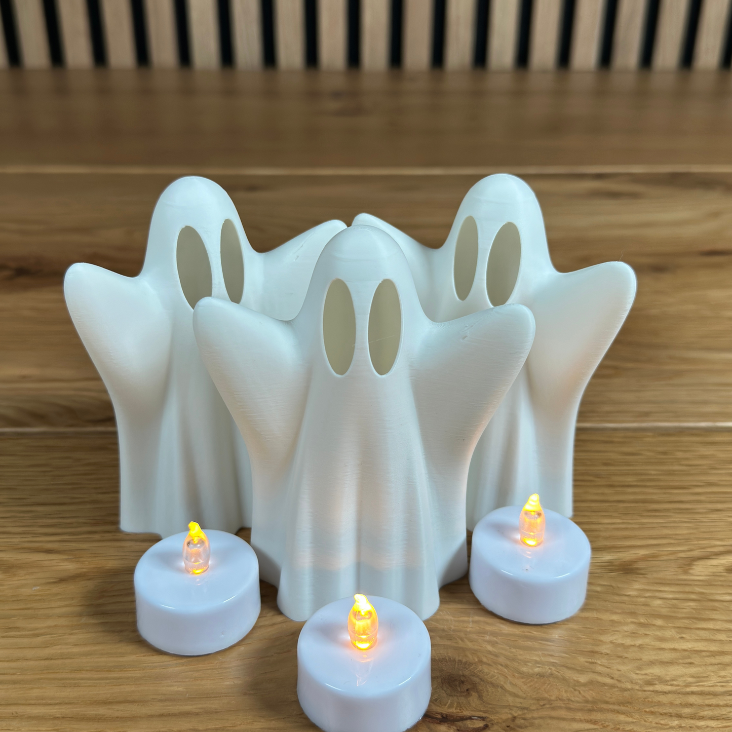 3D Druck Halloween Geist Spooky Ghost Dekoration – Für LED-Teelichter geeignet - Alinova