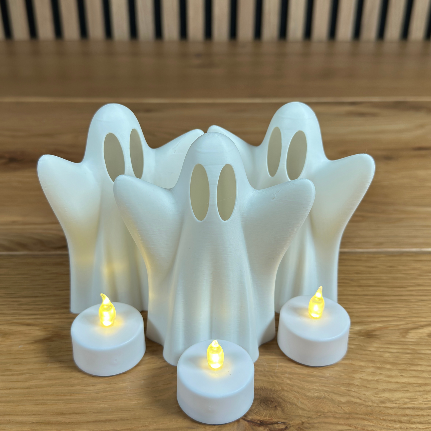 3D Druck Halloween Geist Spooky Ghost Dekoration – Für LED-Teelichter geeignet - Alinova