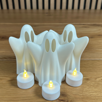 3D Druck Halloween Geist Spooky Ghost Dekoration – Für LED-Teelichter geeignet - Alinova