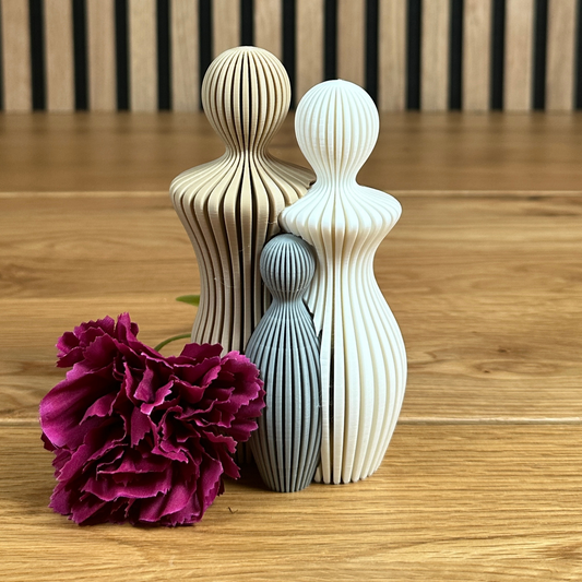 3D Familienstatue – Ein Symbol für Liebe und Zusammenhalt (Einzelkind, 2 Kinder, 3 Kinder) - Alinova