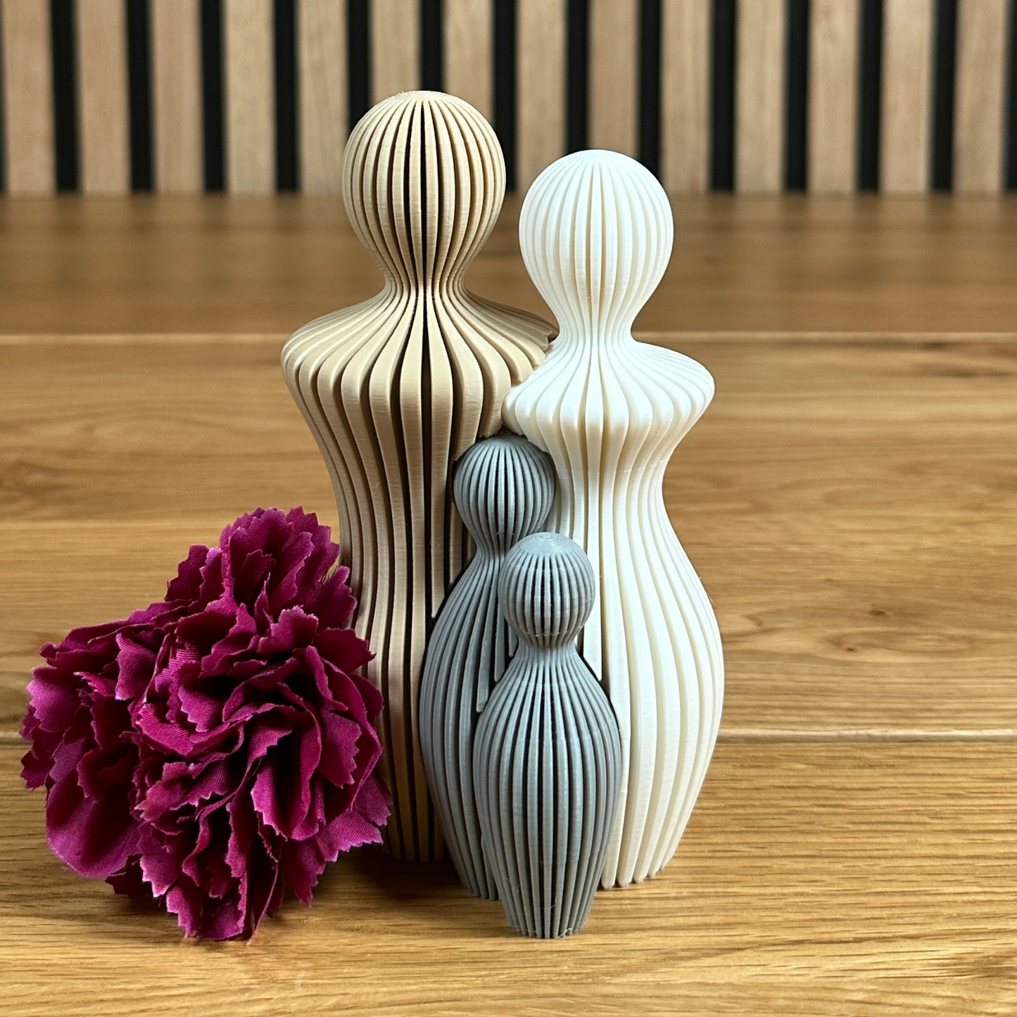 3D Familienstatue – Ein Symbol für Liebe und Zusammenhalt (Einzelkind, 2 Kinder, 3 Kinder) - Alinova