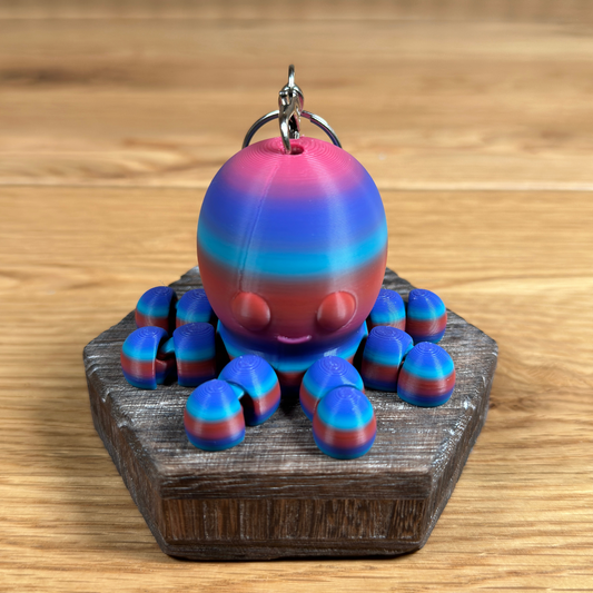 3D Oktopus Schlüsselanhänger – Bewegliches Design mit farbenfrohen Tentakeln - Alinova