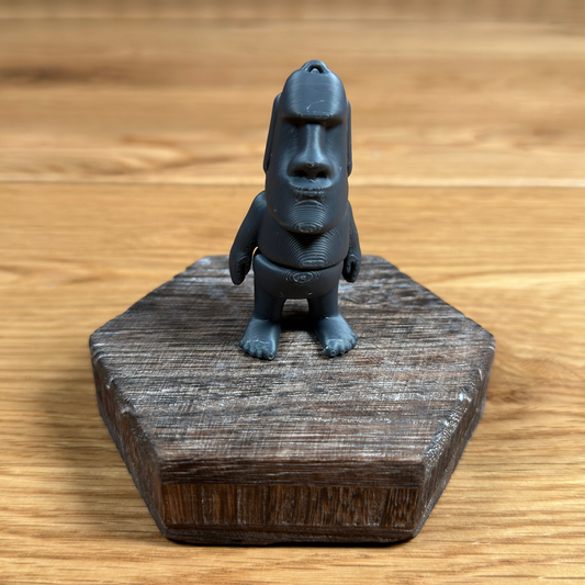 3D Osterinsel-Figur Schlüsselanhänger – Mystisches Design in Dunkelgrau - Alinova